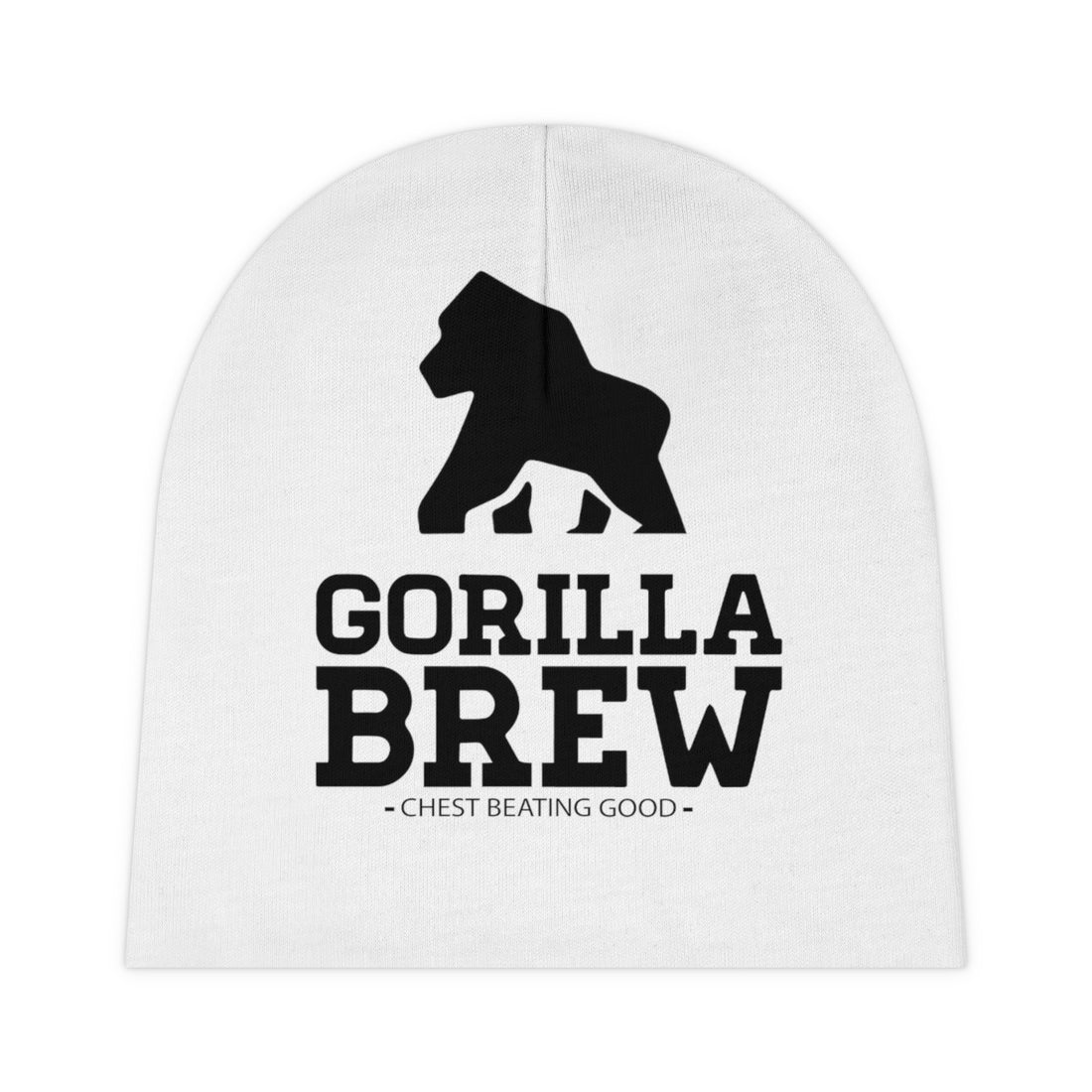Custom Baby Beanie Hat | White Baby Beanie Hat | Gorilla Brew Co